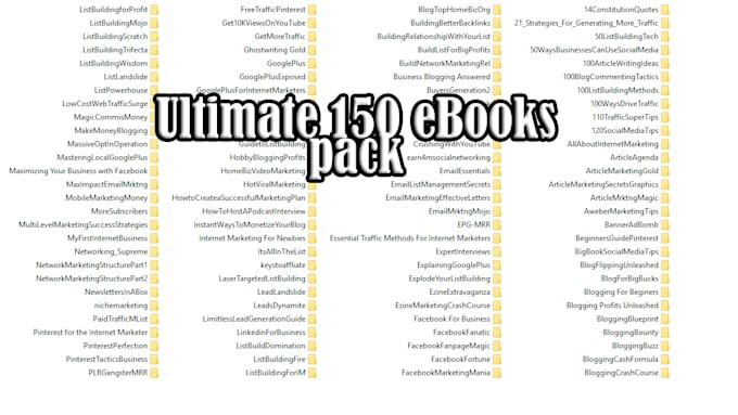Send 150 Ebooks With Resell Rights And Explain How To Make Money - send 150 ebooks with resell rights and explain how to make money from it